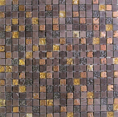 Мрамор Petra Antiqua Acqueforti Mosaics Mosaico 1.5x1.5 su Rete CALEIDOS 27