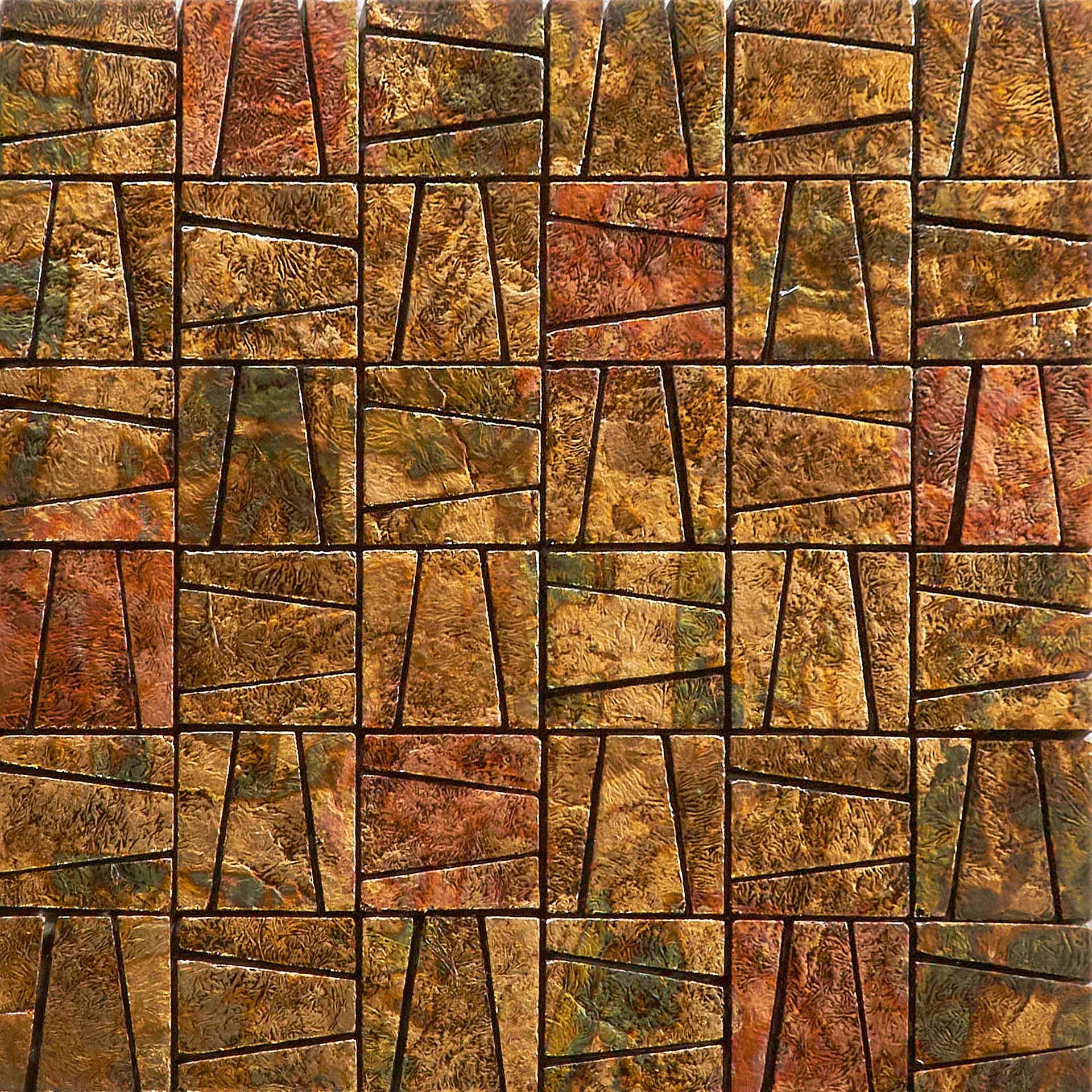 Мрамор Petra Antiqua Acqueforti Mosaics Mosaico 5x5 Su Rete MAYA ANTIC GOLD