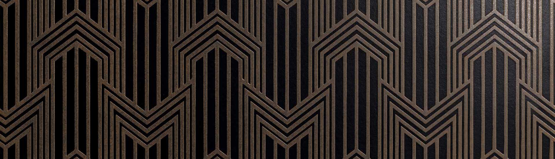 Керамогранит Petracers Swing Geometria Ottone Su Nero