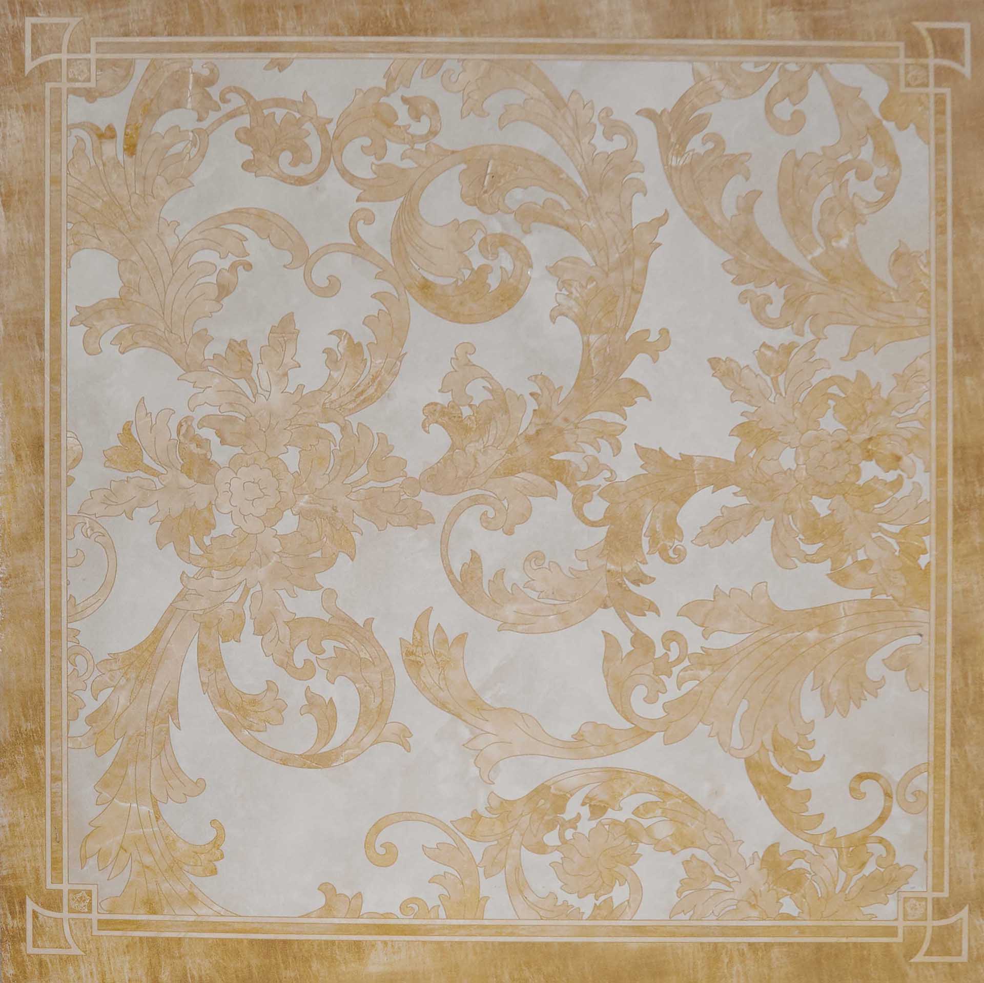 Керамогранит Versace Marble Decoro Cassettone Foglia ORO ONICE