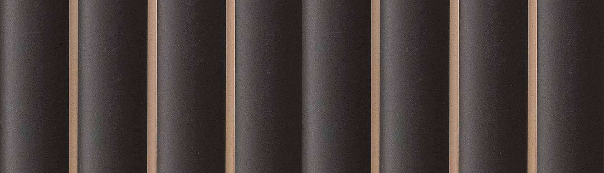 Керамогранит Micro. 3D Forms Fluted Fluted Black