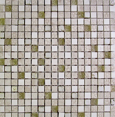 Мрамор Petra Antiqua Acqueforti Mosaics Mosaico 1.5x1.5 su Rete CALEIDOS 33