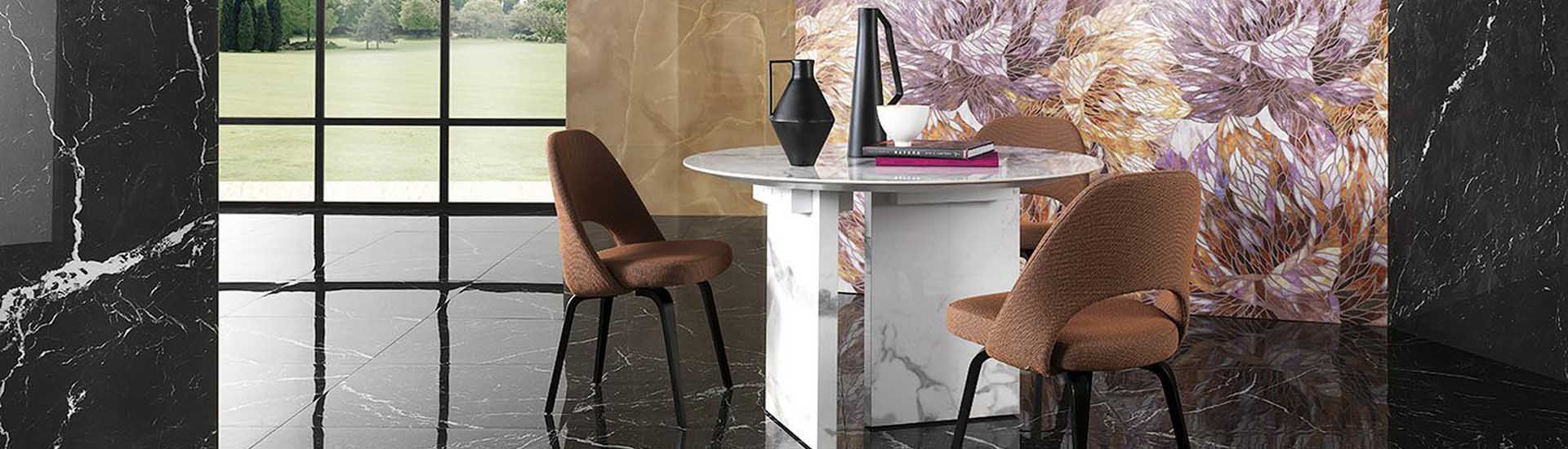 Керамогранит FAP Ceramiche Roma Gold Nero Elegante