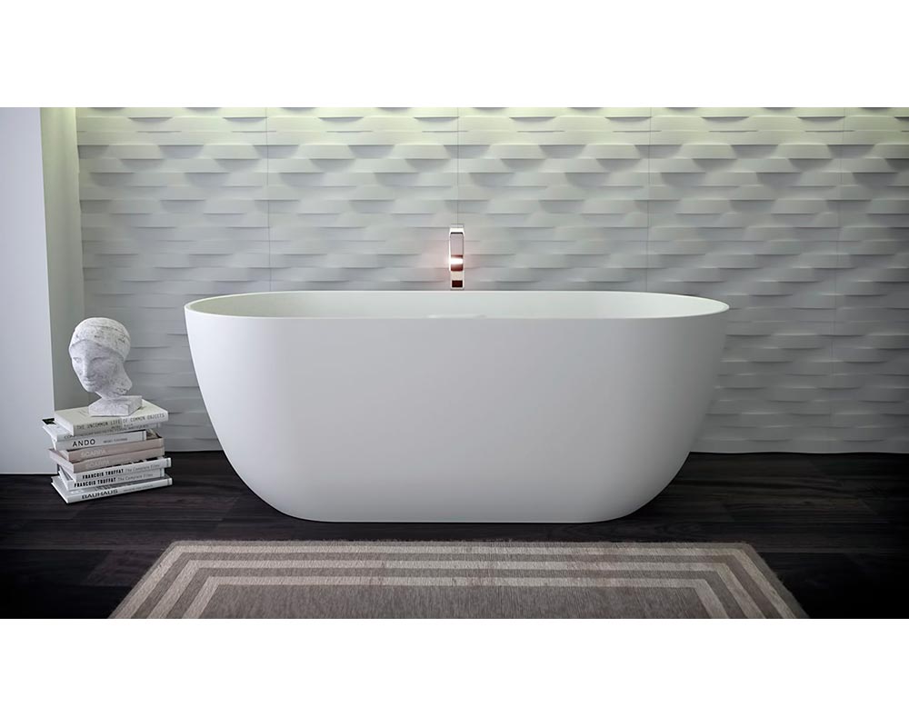 Ванна LOTUS отдельностоящая, 170x75x63Hсм, с щелевым сливом переливом click-clack