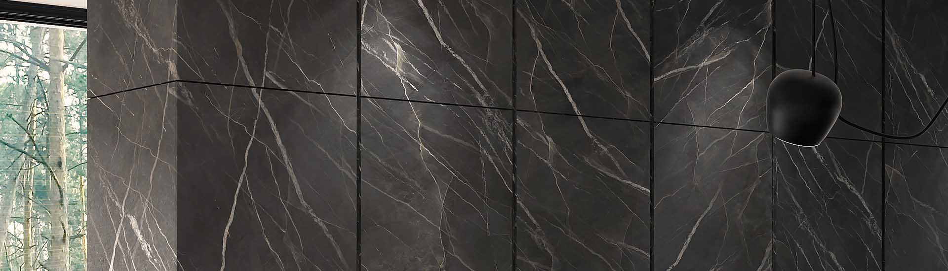 Керамогранит Laminam Rus Diamond Calacatta Black Lucidalo Starlit