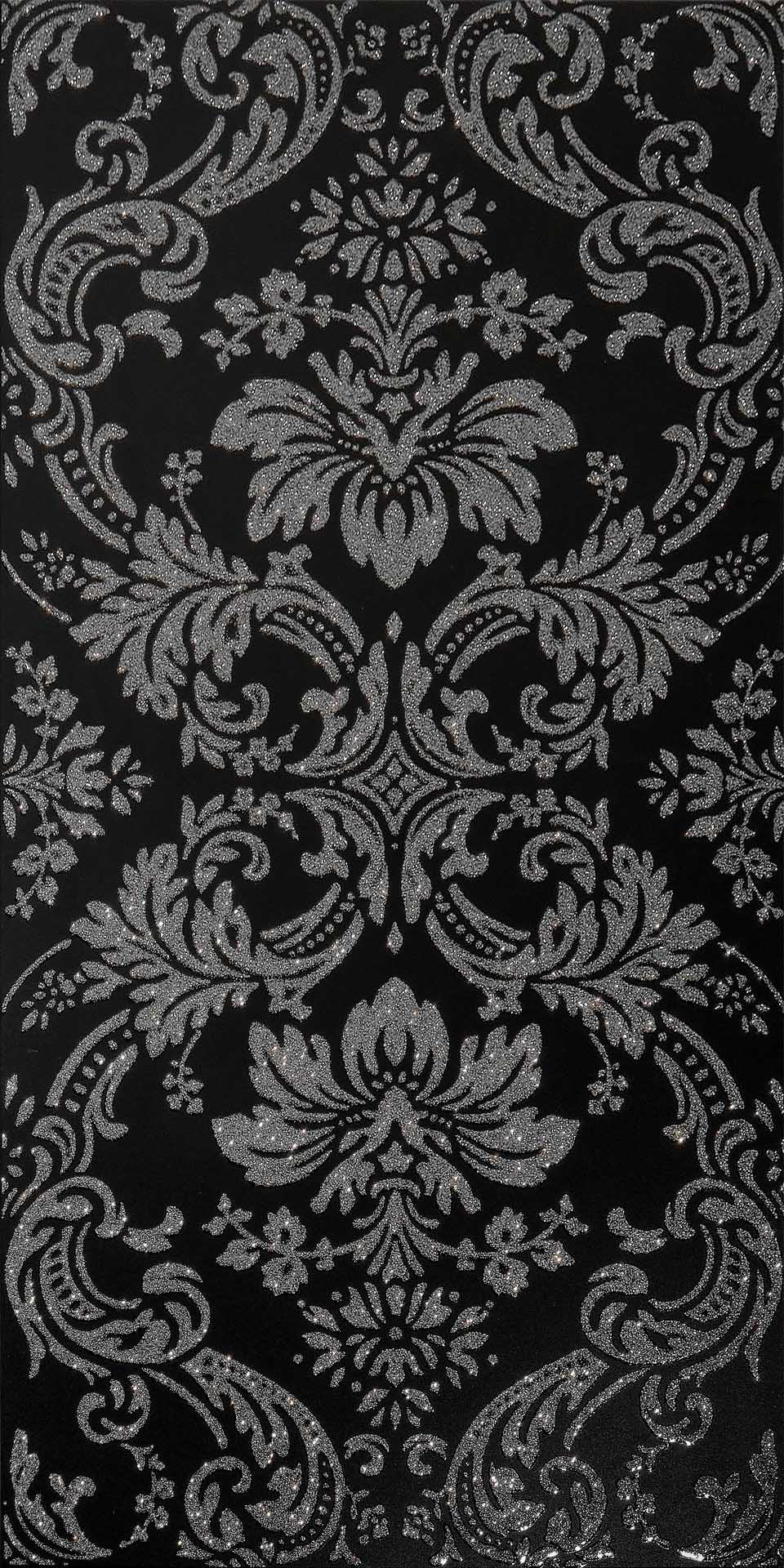 Керамогранит Casalgrande Padana Architecture Damask BLACK+SILVER