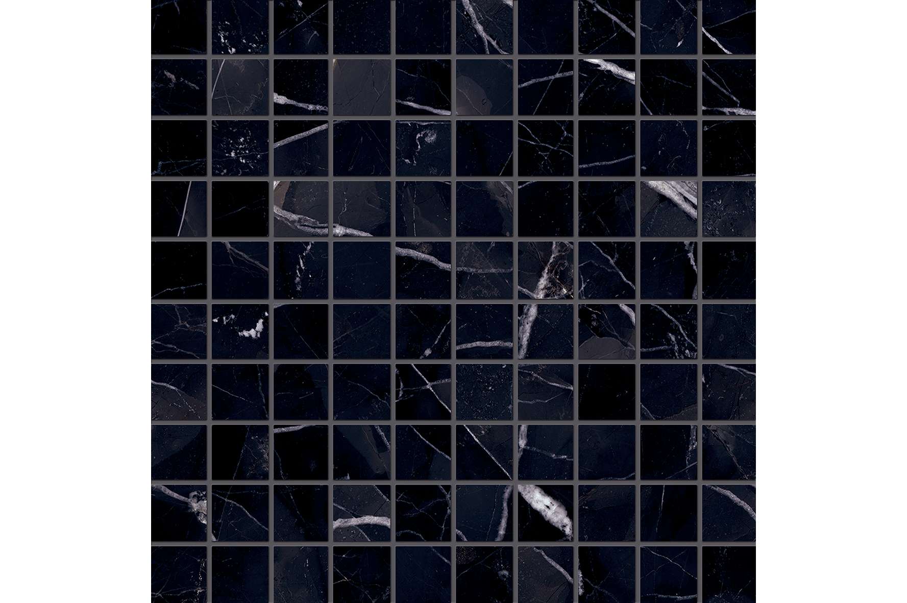 Керамогранит Emil Ceramica Tele Di Marmo Revolution Calacatta Black Mosaico 3X3