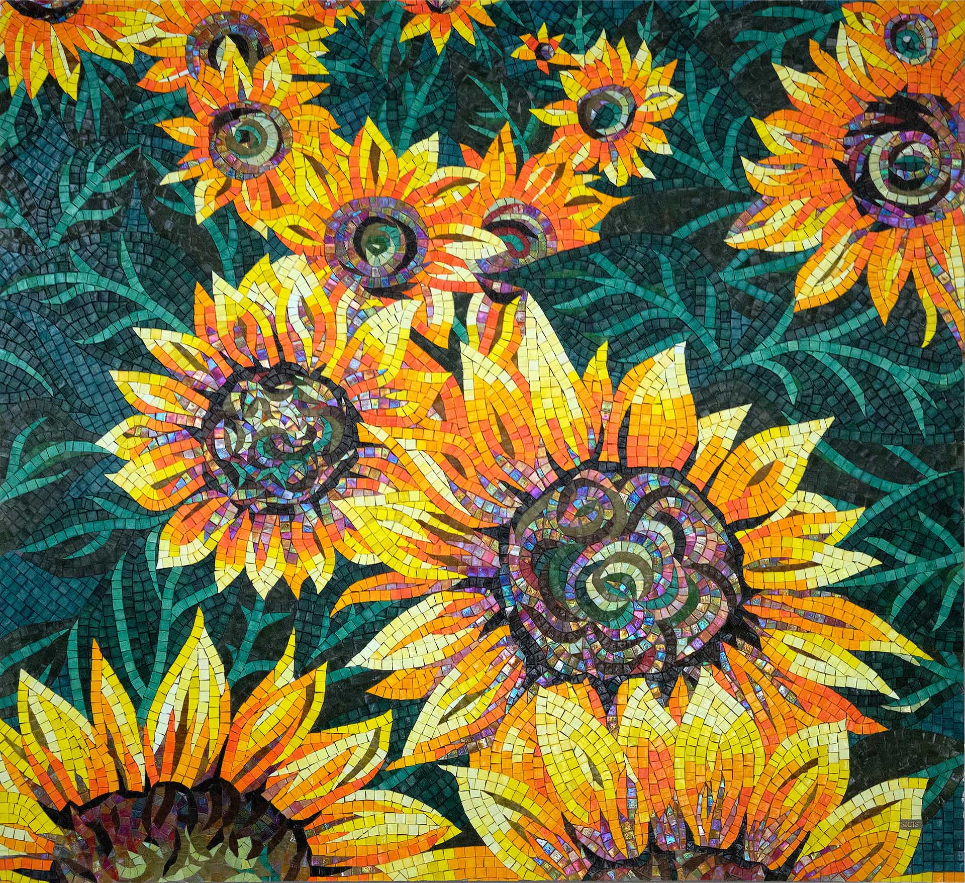 Мозаика Sicis (Сичис) Customized carpets (Индивидуальные панно) Панно FLOWER POWER