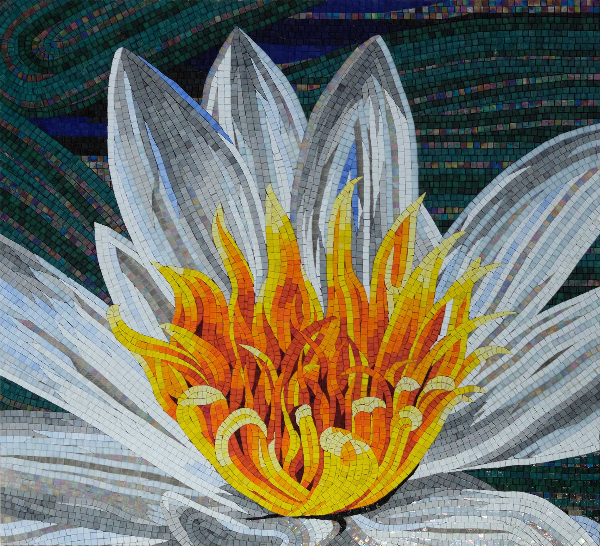 Мозаика Sicis (Сичис) Customized carpets (Индивидуальные панно) Панно FLOWER POWER 5B