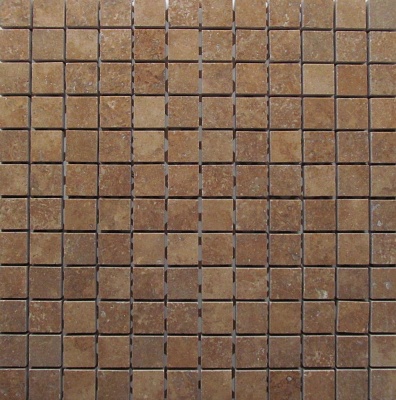 Мрамор Petra Antiqua Mosaici/Mosaics Mosaico 2.5x2.5 Su Rete TRAVERTINO NOCE